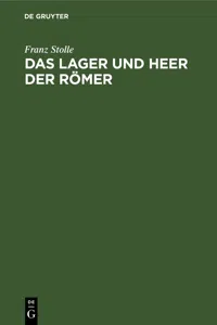 Das Lager und Heer der Römer_cover