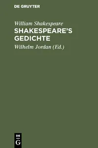 Shakespeare's Gedichte_cover