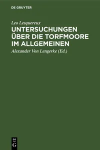 Untersuchungen über die Torfmoore im Allgemeinen_cover