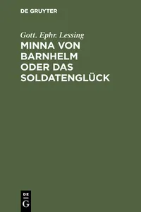 Minna von Barnhelm oder das Soldatenglück_cover