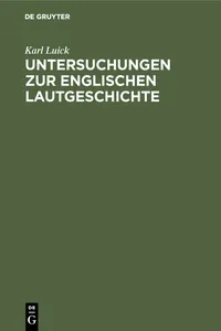 Untersuchungen zur englischen Lautgeschichte_cover