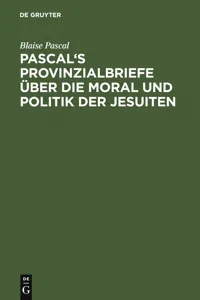 Pascal's Provinzialbriefe über die Moral und Politik der Jesuiten_cover