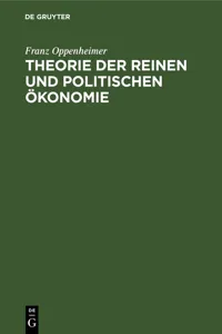 Theorie der reinen und politischen Ökonomie_cover