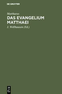 Das Evangelium Matthaei_cover