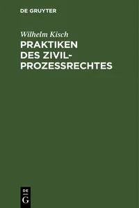 Praktiken des Zivilprozessrechtes_cover