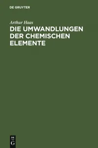 Die Umwandlungen der chemischen Elemente_cover