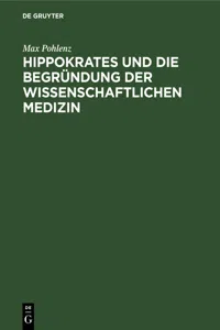 Hippokrates und die Begründung der wissenschaftlichen Medizin_cover