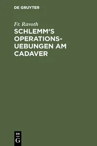 Schlemm's Operations-Uebungen am Cadaver_cover