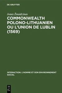 Commonwealth polono-lithuanien ou L'Union de Lublin_cover