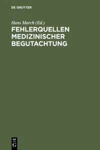 Fehlerquellen medizinischer Begutachtung_cover