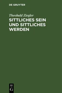 Sittliches Sein und sittliches Werden_cover