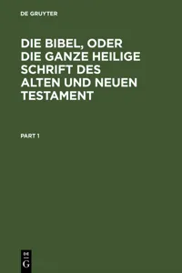 Die Bibel, oder die ganze Heilige Schrift des Alten und Neuen Testament_cover