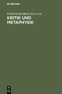 Kritik und Metaphysik_cover