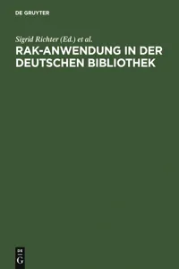 RAK-Anwendung in der Deutschen Bibliothek_cover