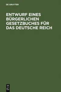 Entwurf eines bürgerlichen Gesetzbuches für das Deutsche Reich_cover