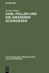 Karl Follen und die Gießener Schwarzen_cover