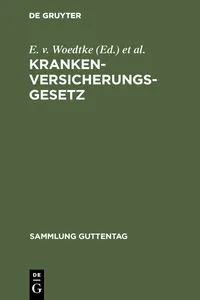 Krankenversicherungsgesetz_cover