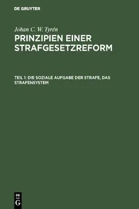 Die soziale Aufgabe der Strafe, das Strafensystem_cover