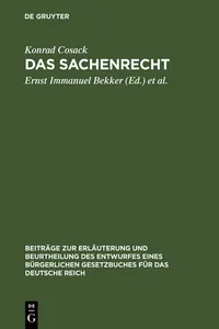 Das Sachenrecht_cover