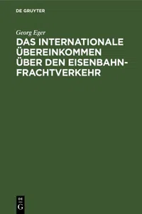 Das Internationale Übereinkommen über den Eisenbahnfrachtverkehr_cover