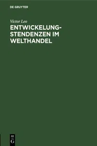 Entwickelungstendenzen im Welthandel_cover