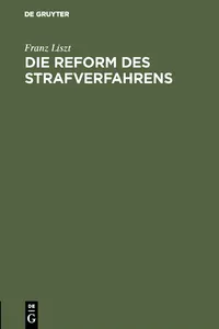 Die Reform des Strafverfahrens_cover