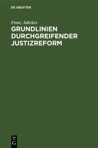 Grundlinien durchgreifender Justizreform_cover