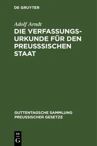 Die Verfassungs-Urkunde für den preußsischen Staat_cover