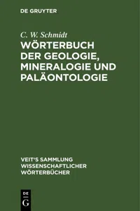 Wörterbuch der Geologie, Mineralogie und Paläontologie_cover