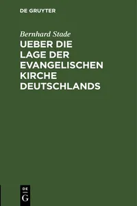 Ueber die Lage der evangelischen Kirche Deutschlands_cover