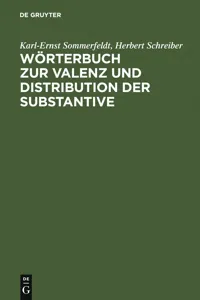 Wörterbuch zur Valenz und Distribution der Substantive_cover