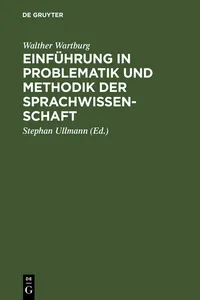 Einführung in Problematik und Methodik der Sprachwissenschaft_cover