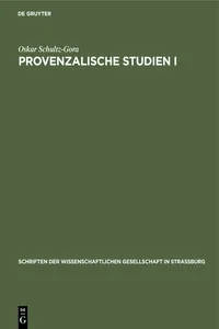 Provenzalische Studien I_cover