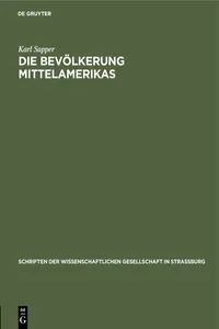 Die Bevölkerung Mittelamerikas_cover