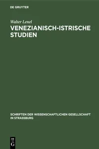 Venezianisch-Istrische Studien_cover