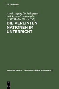 Die Vereinten Nationen im Unterricht_cover