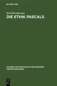 Die Ethik Pascals_cover