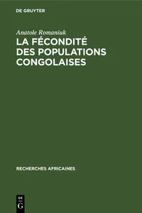 La fécondité des populations congolaises_cover