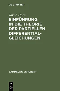 Einführung in die Theorie der partiellen Differentialgleichungen_cover