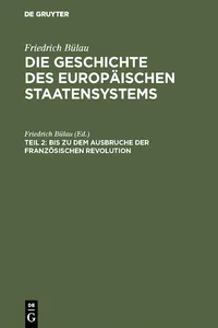 Bis zu dem Ausbruche der Französischen Revolution_cover