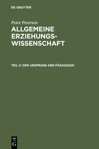 Der Ursprung der Pädagogik_cover