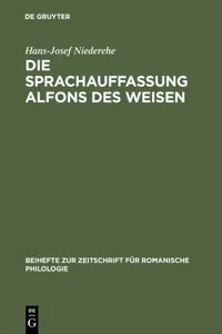 Die Sprachauffassung Alfons des Weisen_cover