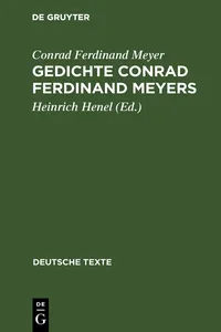 Gedichte Conrad Ferdinand Meyers_cover