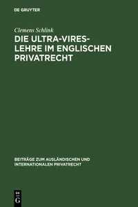 Die Ultra-Vires-Lehre im englischen Privatrecht_cover