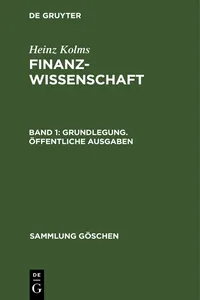 Grundlegung. Öffentliche Ausgaben_cover