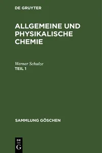 Allgemeine und physikalische Chemie. Teil 1_cover