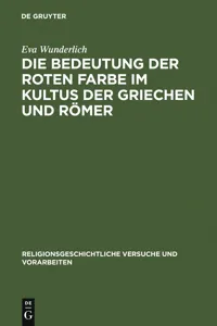 Die Bedeutung der roten Farbe im Kultus der Griechen und Römer_cover