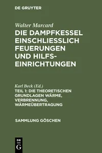 Die theoretischen Grundlagen Wärme, Verbrennung, Wärmeübertragung_cover