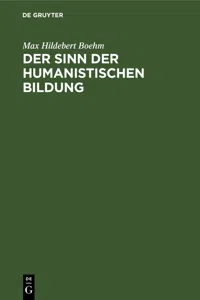 Der Sinn der humanistischen Bildung_cover