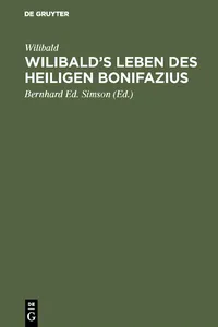 Wilibald's Leben des heiligen Bonifazius_cover